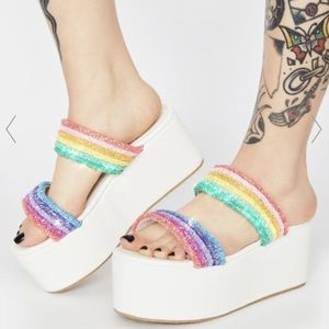 3" RAINBOW DOUBLE STRAP PLATFORM SLIDES